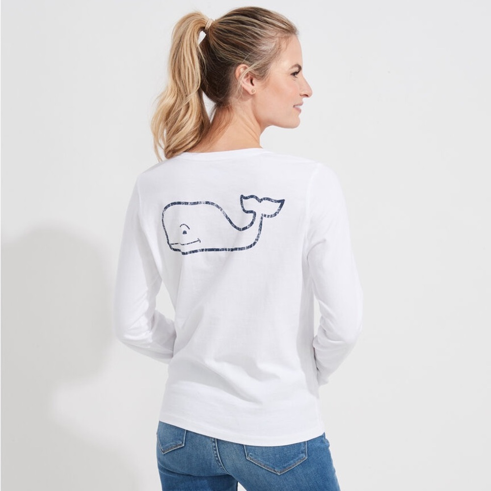 Vineyard Vines Long-Sleeve Whale Print Tee